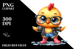 Chicken es Standing Rain Boots | Clipart Product Image 2
