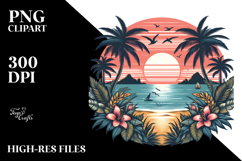Vintage Tropical Beach Sunset Product Image 2