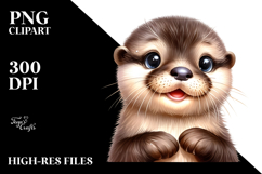 Cute Baby Otter PNG Product Image 2