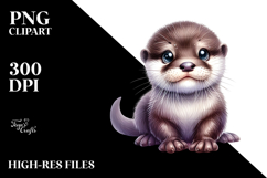 Cute Baby Otter PNG Product Image 2