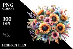 Colorfull Sunflower PNG Product Image 3