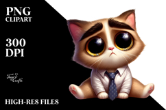 Cute Cat with Bow Tie PNG Product Image 2