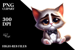 Cute Cat with Bow Tie PNG Product Image 2