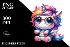 Vibrant Baby Unicorn PNG Product Image 2
