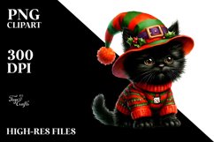 Vibrant Baby Black Cat Pumpin Clipart Product Image 3