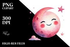Smiling Half Moon, Transparent PNG Product Image 2