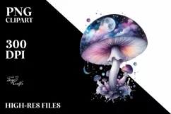 Detailed Pastel Glossy Mushroom PNG Product Image 3