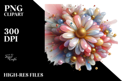 Abstract Vibrant Daisy PNG Product Image 2