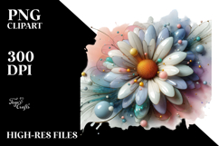 Abstract Vibrant Daisy PNG Product Image 2