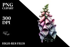 Colorful Foxglove | Sublimation | Clipart Product Image 3