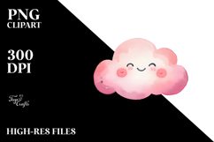 Simple Colorful Cloud PNG Product Image 2