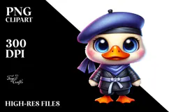 Goofy Duck with Ninja Outfit PNG Product Image 2