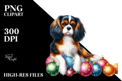 Christmas Cavalier King Charles Spaniel PNG Product Image 2