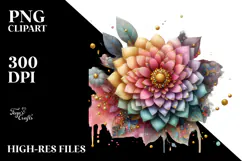 Colorful Zinnia Diamond PNG Product Image 2