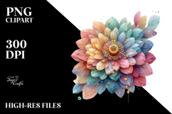 Colorful Zinnia Diamond PNG Product Image 2