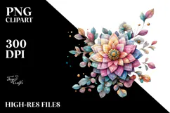 Colorful Zinnia Diamond PNG Product Image 2