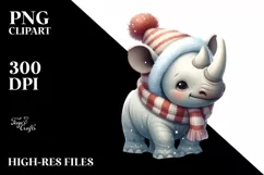 Cute Baby Rhino, Transparent PNG Product Image 1