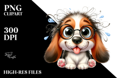 Baby Cartoon Basset Hound PNG Product Image 2