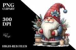 Detailed Vibrant Winter Gnome PNG Product Image 3