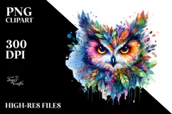 Abstract Watercolor Owl, 20 oz Tumbler Product Image 2