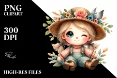 Cute Baby Scarecrow Watercolor Product Image 3