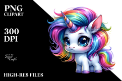 Playful Baby Unicorn PNG Product Image 2