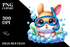 Watercolor Baby Rabbit PNG Product Image 2
