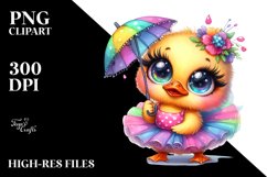 Crazy Baby Duck with Tutu PNG Product Image 2