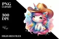 Colorful Baby Unicorn Cowboy Product Image 3