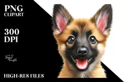 Watercolor Baby Malinois, Transparent PNG Product Image 2