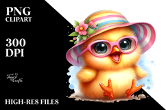 Watercolor Baby Chick Portrait Beachwear | Watercolor Product Image 2