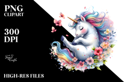tumbling Baby Unicorn with Spring Petals Product Image 2