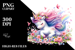 tumbling Baby Unicorn with Spring Petals Product Image 2