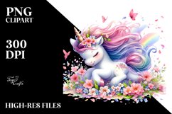 tumbling Baby Unicorn with Spring Petals Product Image 3