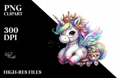 Colorful Baby Unicorn at Mardi Gras Parade Product Image 1