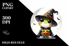 Cute Baby Frog Halloween PNG Product Image 3