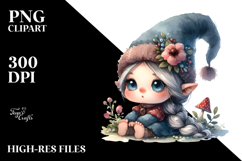 Watercolor Baby Gnome PNG Product Image 2