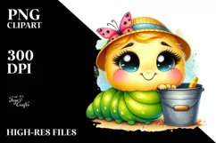 Colorful Baby Caterpillar | Clipart Product Image 1