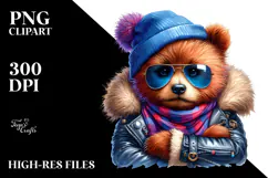 Cute Baby Bear Drawing, Vibrant PNG Product Image 2