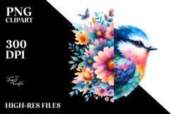 Vibrant Bird Made of Flowers Product Image 1