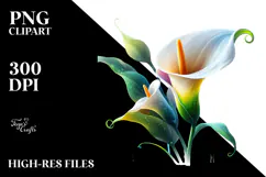 Calla Lily Watercolor Splash PNG Product Image 2