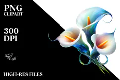 Calla Lily Watercolor Splash PNG Product Image 2