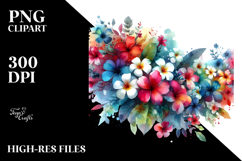 Colorful Hawayan Flowers PNG Product Image 2