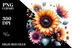 Watercolor Sunflower Glossy Petals Product Image 1