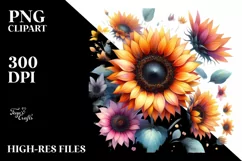 Watercolor Sunflower Glossy Petals Product Image 1