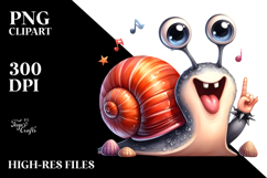 Baby Snail with Rocker Look, Transparent PNG Product Image 2