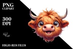 Expressive Highland Cow, Transparent PNG Product Image 1
