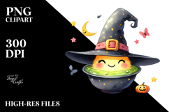 Funny Witch Hat Watercolor PNG Product Image 2