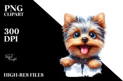 Funny Crazy Yorkshire Terrier | Sublimation | Clipart Product Image 3