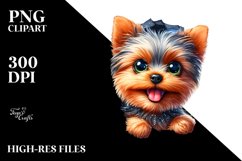Funny Crazy Yorkshire Terrier | Sublimation | Clipart Product Image 1
